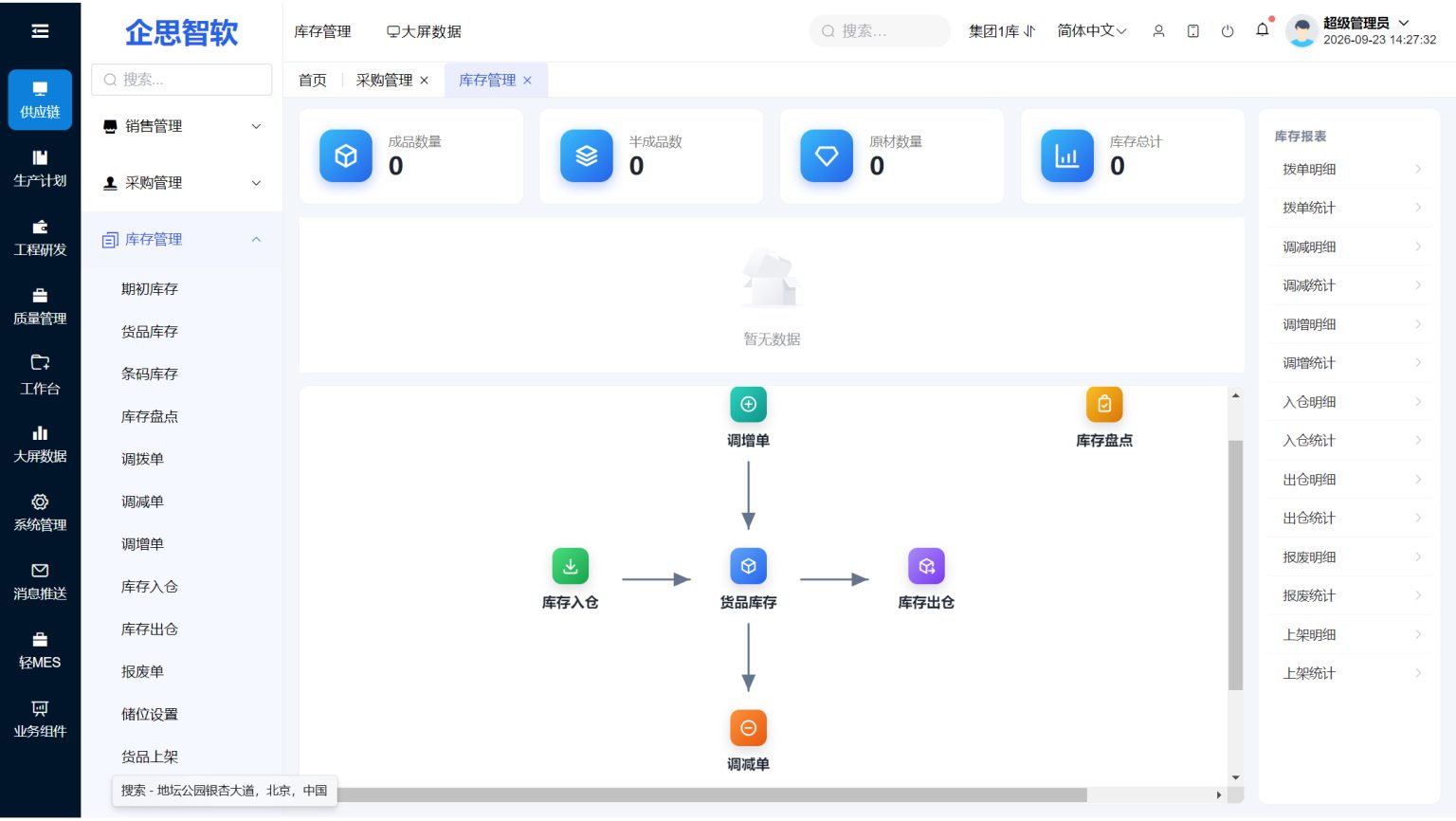 库存管理界面